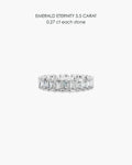 Emerald Diamond Eternity Ring - 5.5 Carat