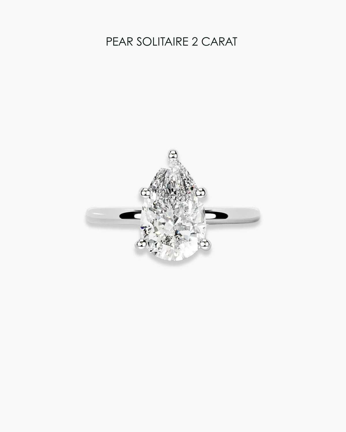 Pear Diamond Solitaire Ring - 2 Carat