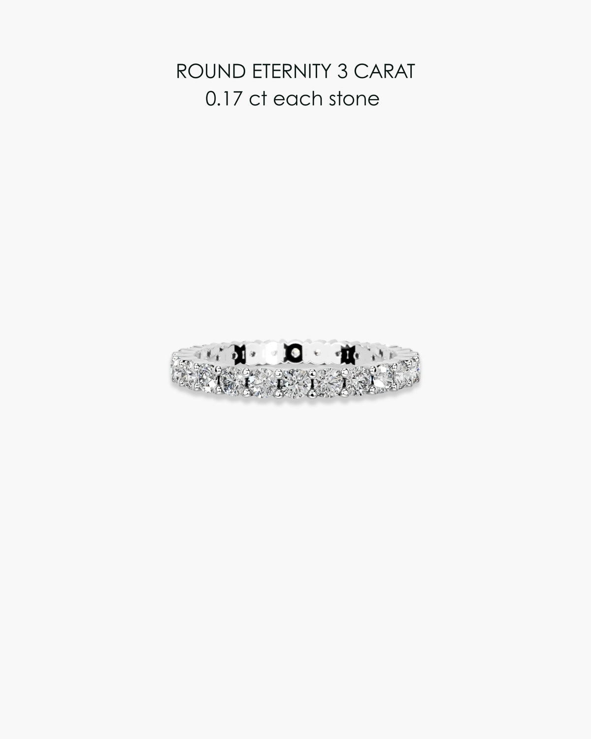 Round Diamond Eternity Ring - 3 Carat