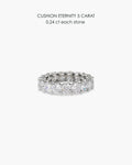 Cushion Diamond Eternity Ring - 5 Carat