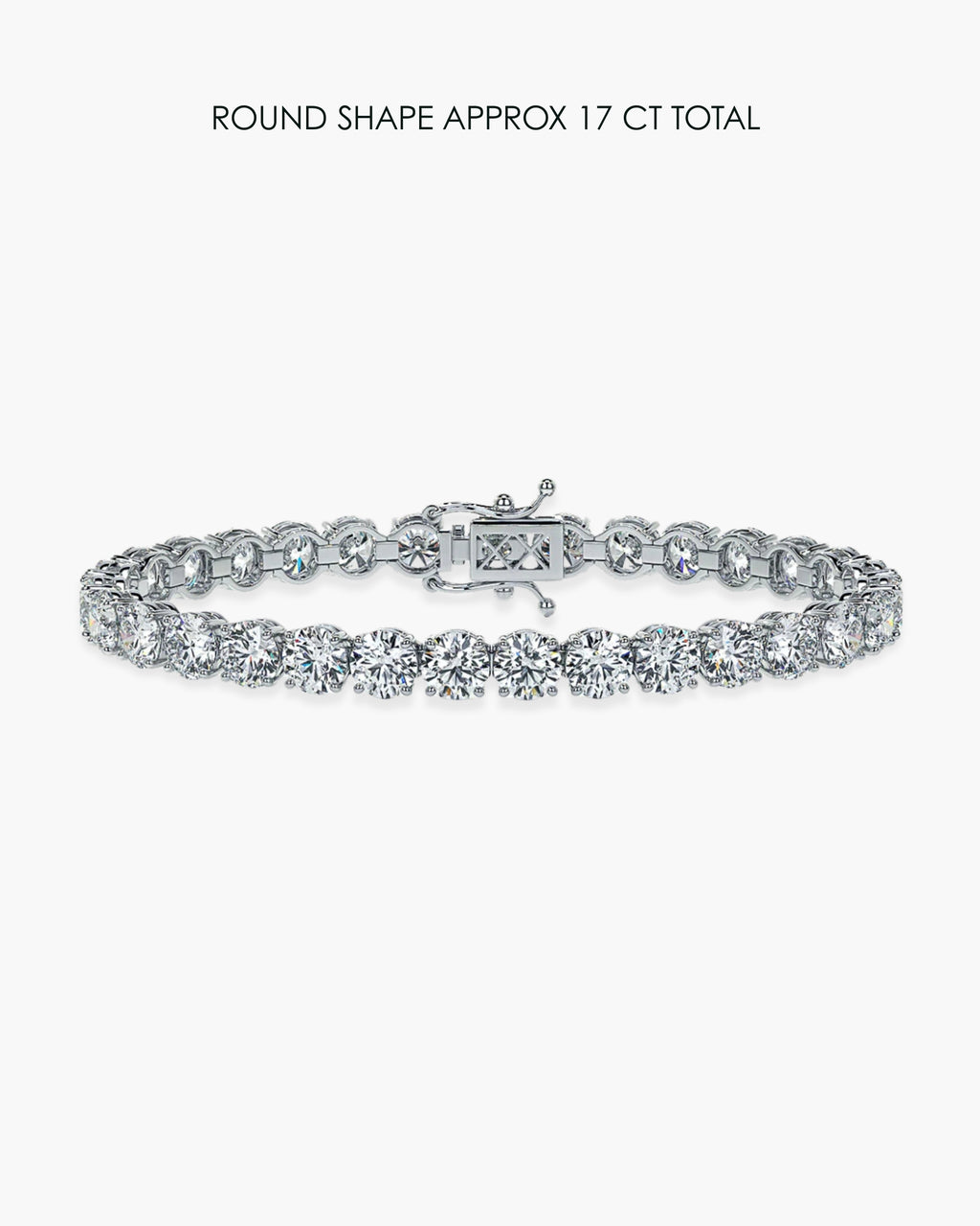 Round Diamond Tennis Bracelet - 17 Carat