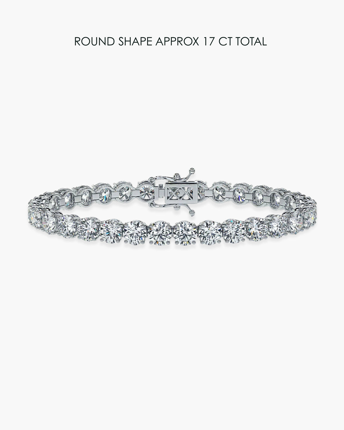 Round Diamond Tennis Bracelet - 17 Carat