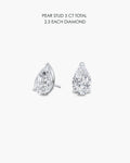 Pear Diamond Stud Earrings 5 Carat Total