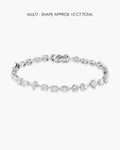 Multi-Shape Diamond Tennis Bracelet - 10 Carat