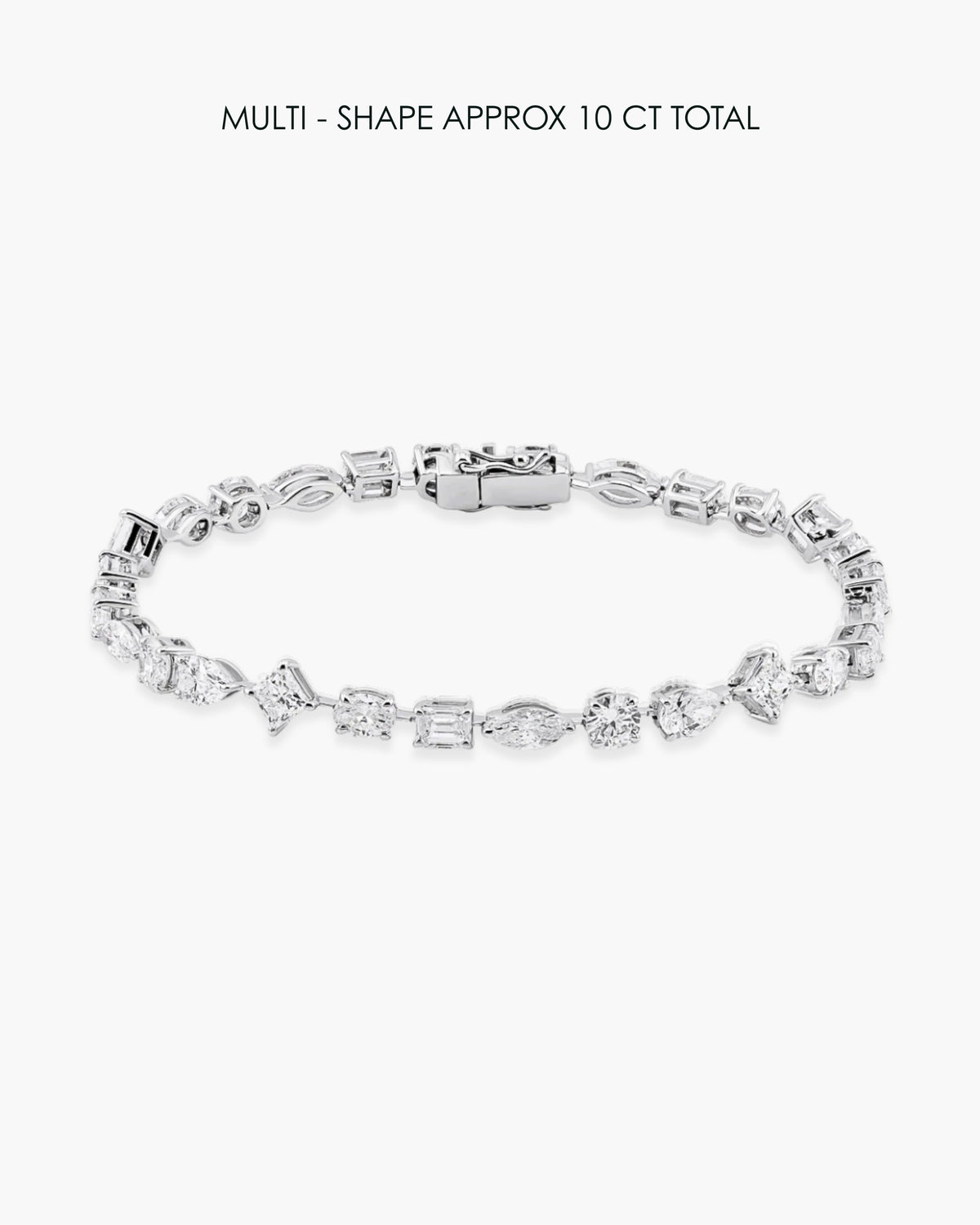 Multi-Shape Diamond Tennis Bracelet - 10 Carat
