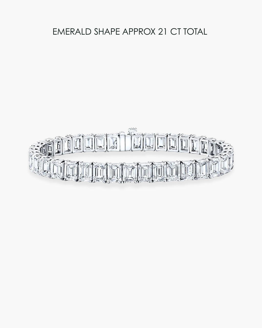 Emerald Diamond Tennis Bracelet - 21 Carat