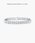 Emerald Diamond Tennis Bracelet - 21 Carat
