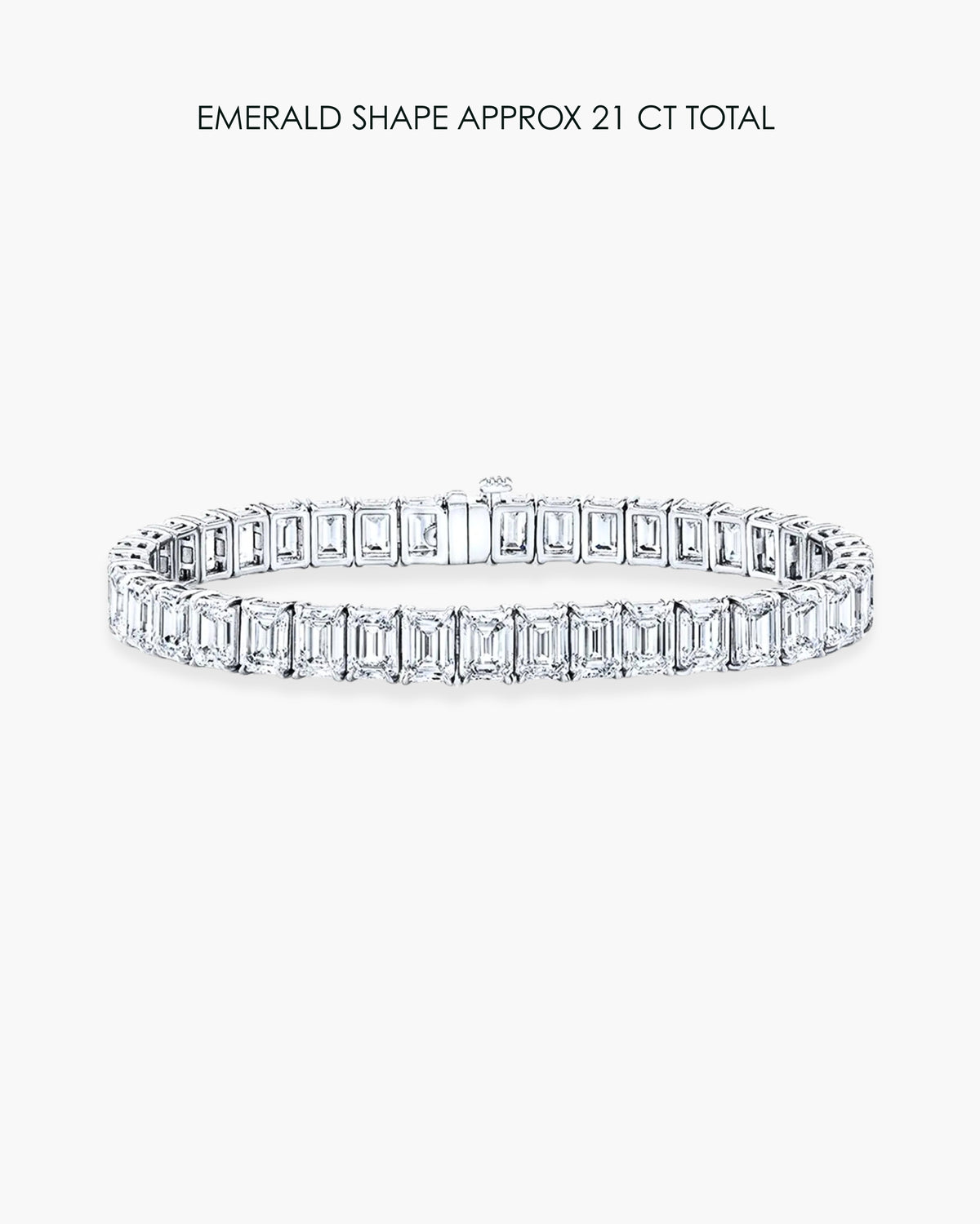 Emerald Diamond Tennis Bracelet - 21 Carat