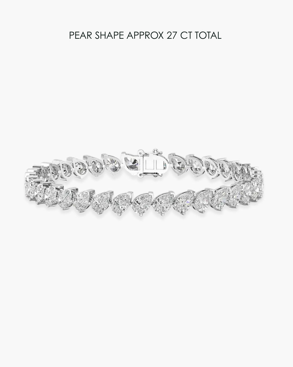Pear Diamond Tennis Bracelet - 27 Carat