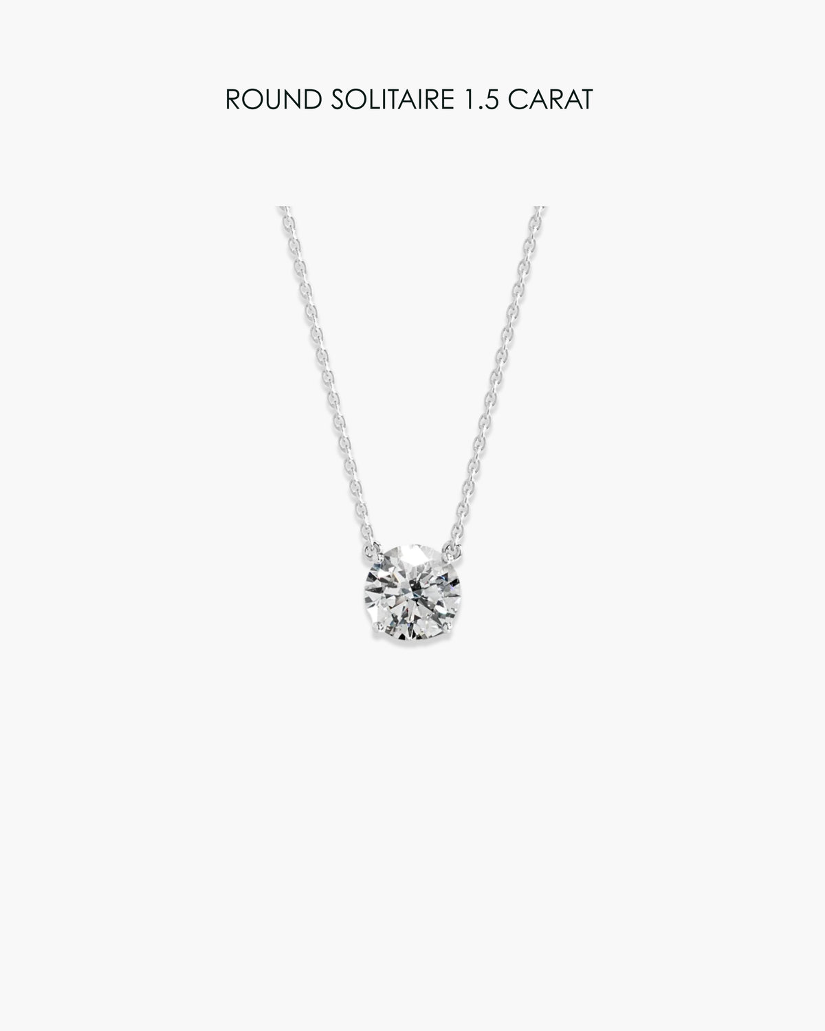 Round Diamond Solitaire Pendant 1.5 Carat