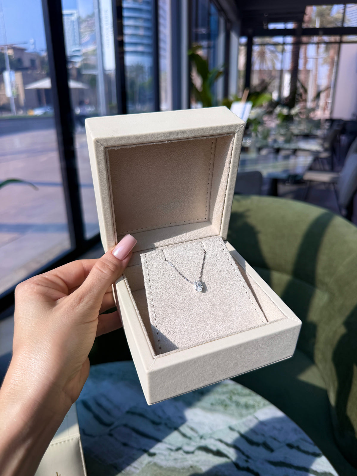 Oval Diamond Pendant 1 Carat