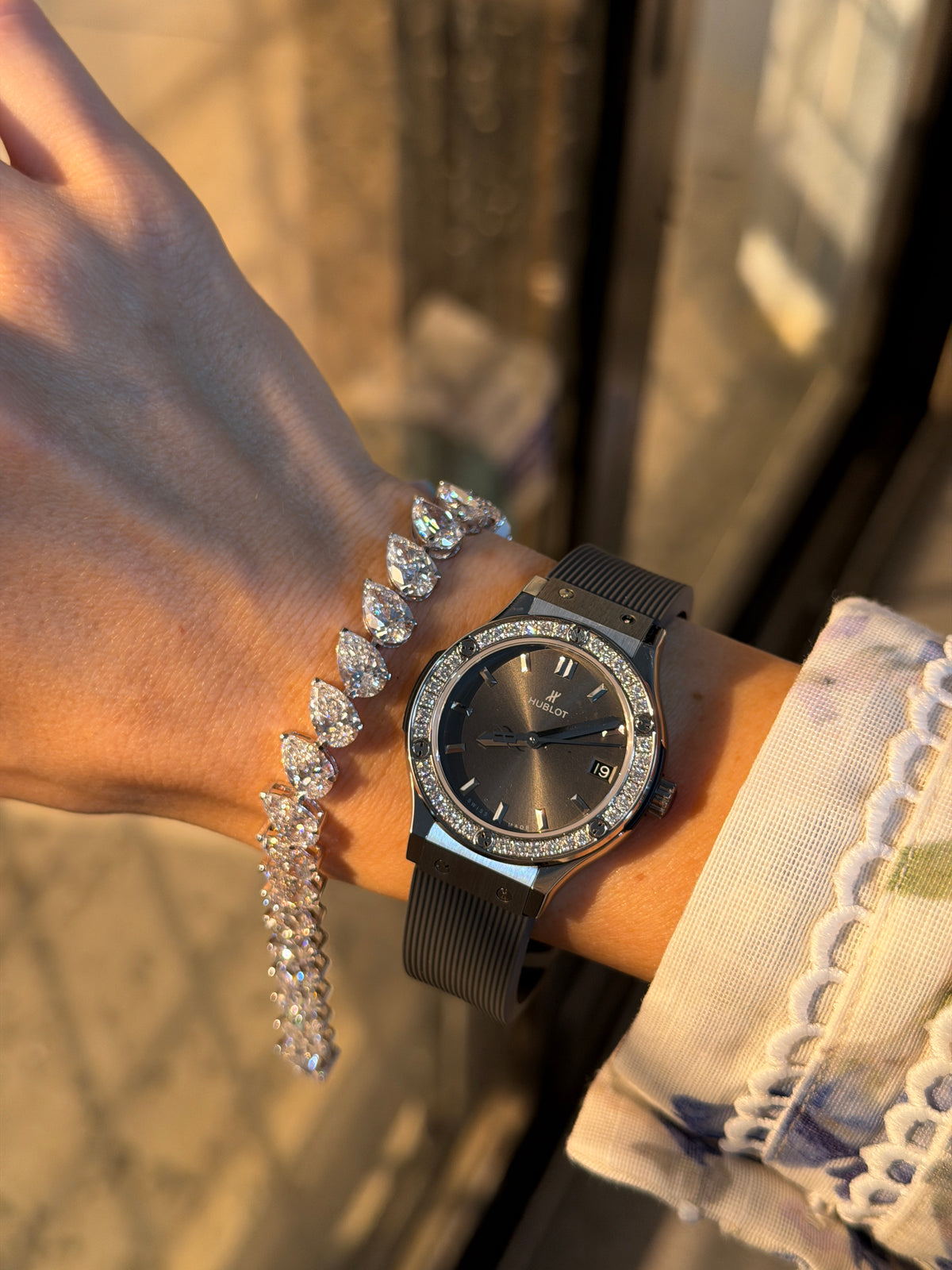 Pear Diamond Tennis Bracelet - 27 Carat