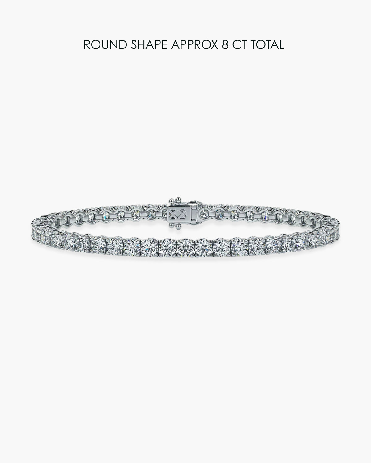 Round Shape Diamond Tennis Bracelet - 8 Carat