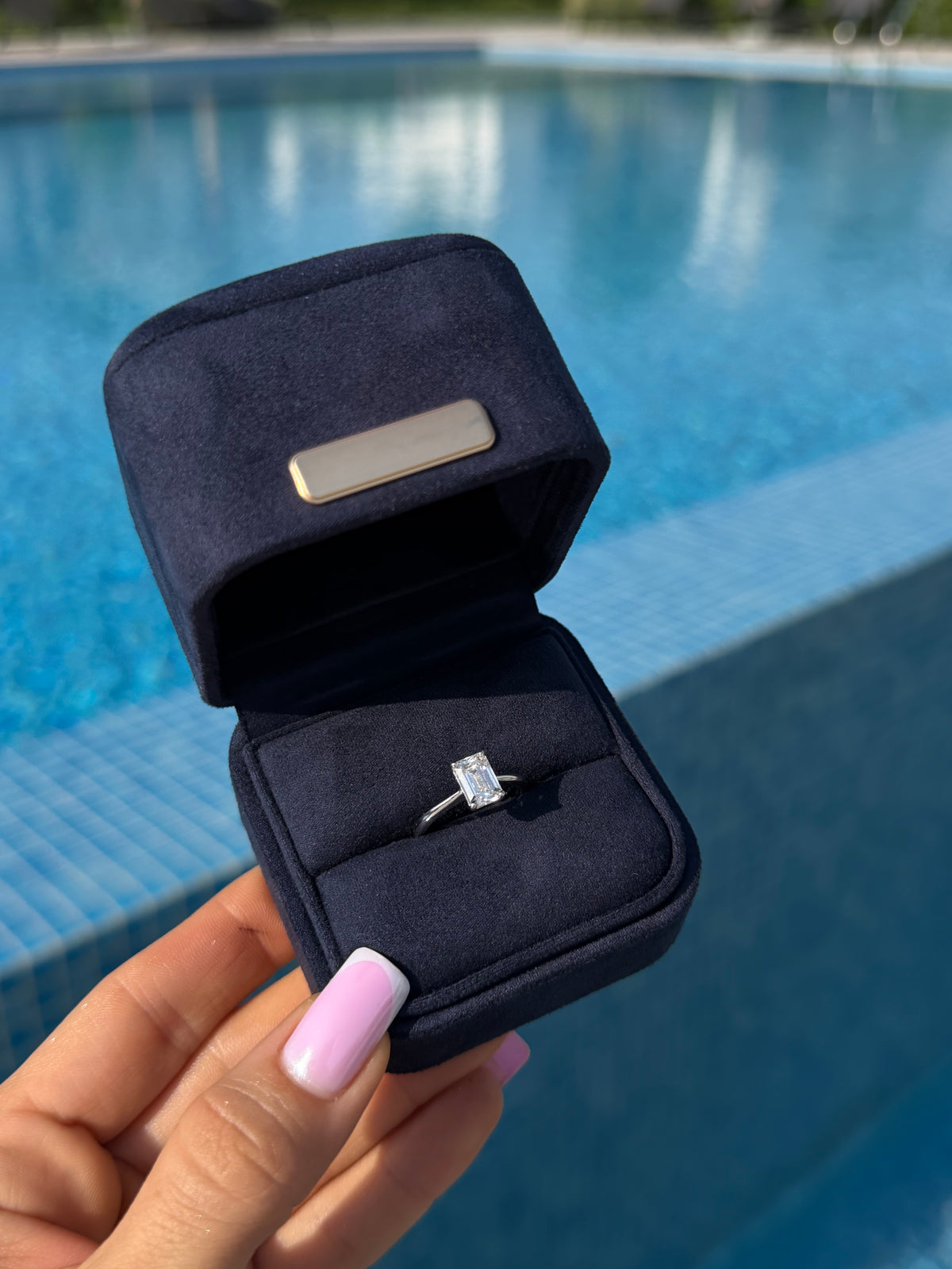 Emerald Diamond Solitaire Ring - 1.5 Carat