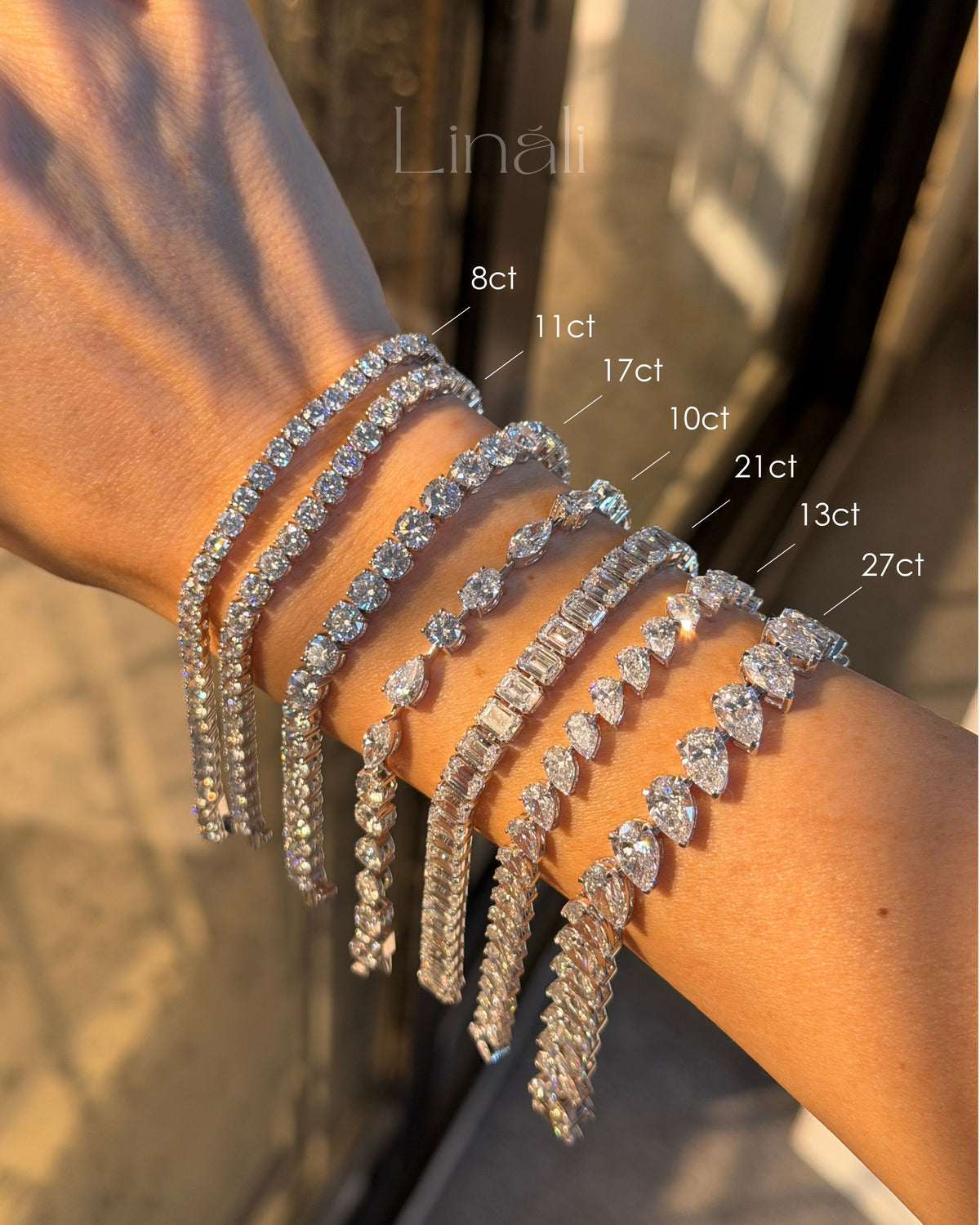 Round Shape Diamond Tennis Bracelet - 8 Carat