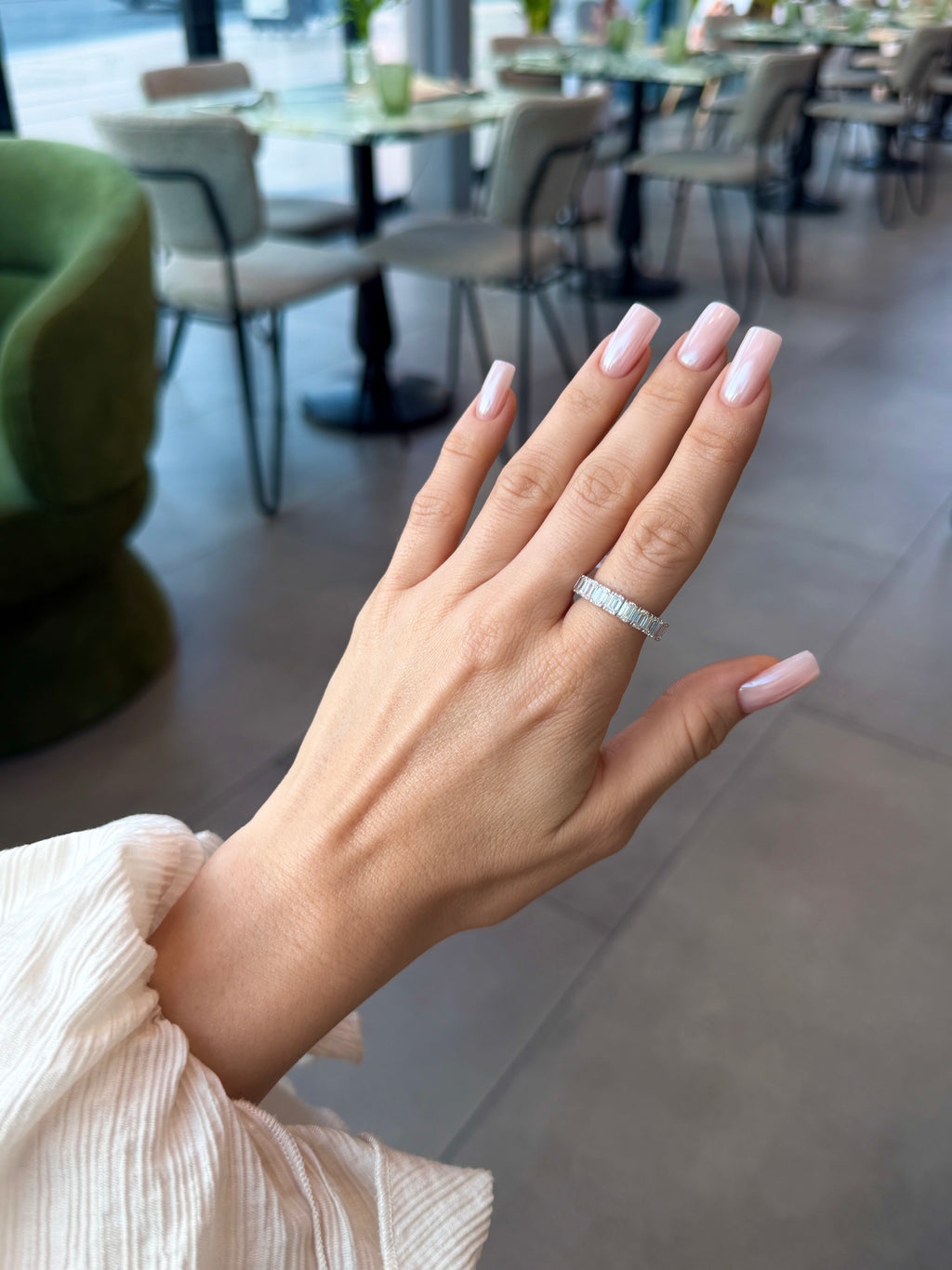 Emerald Diamond Eternity Ring - 5.5 Carat