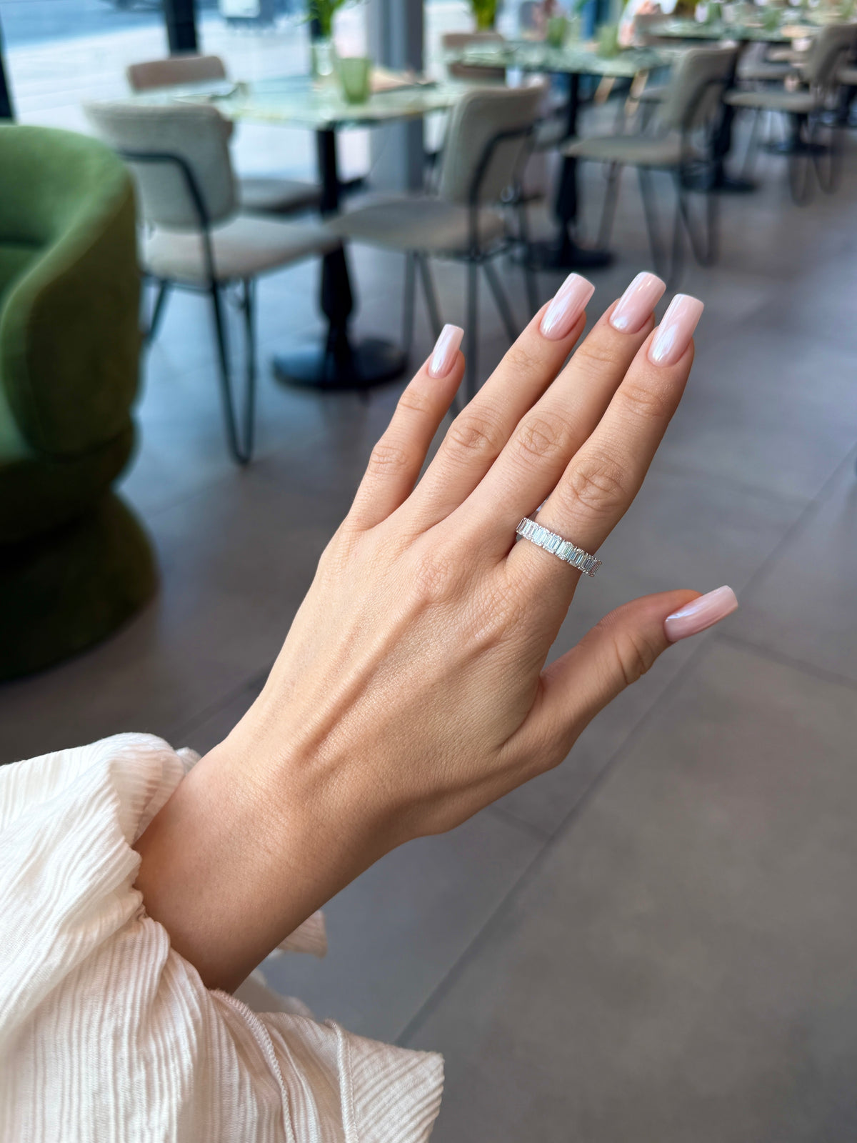 Emerald Diamond Eternity Ring - 5.5 Carat