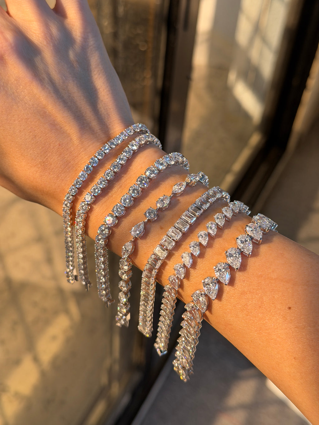 Multi-Shape Diamond Tennis Bracelet - 10 Carat