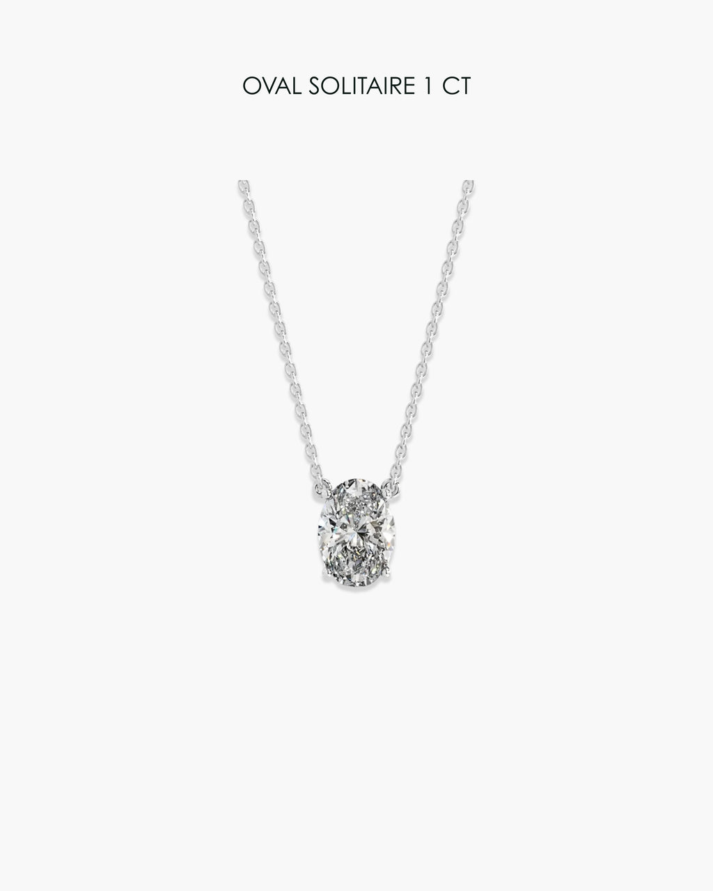Oval Diamond Pendant 1 Carat