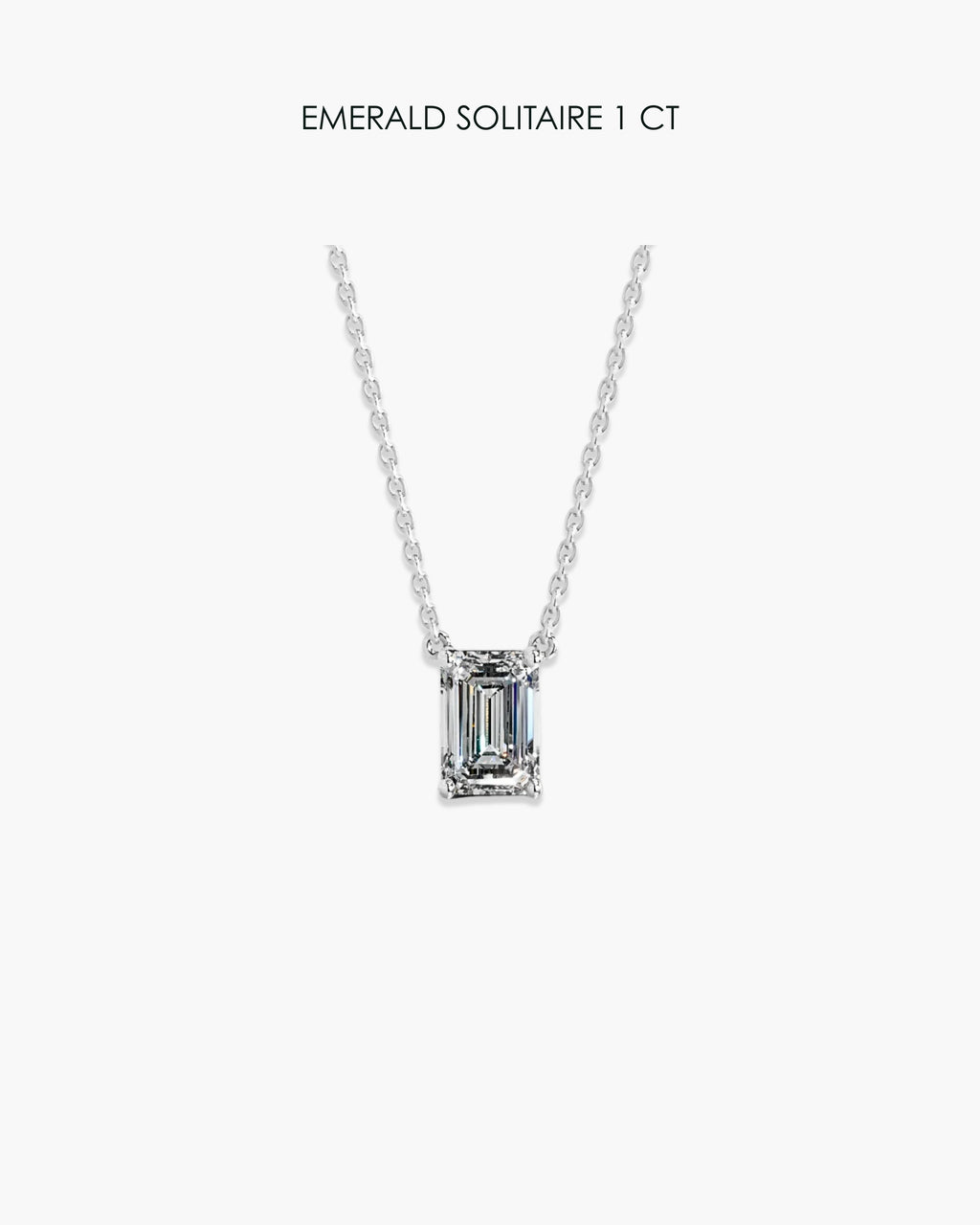 Emerald Diamond Pendant 1 Carat