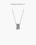 Emerald Diamond Pendant 1 Carat