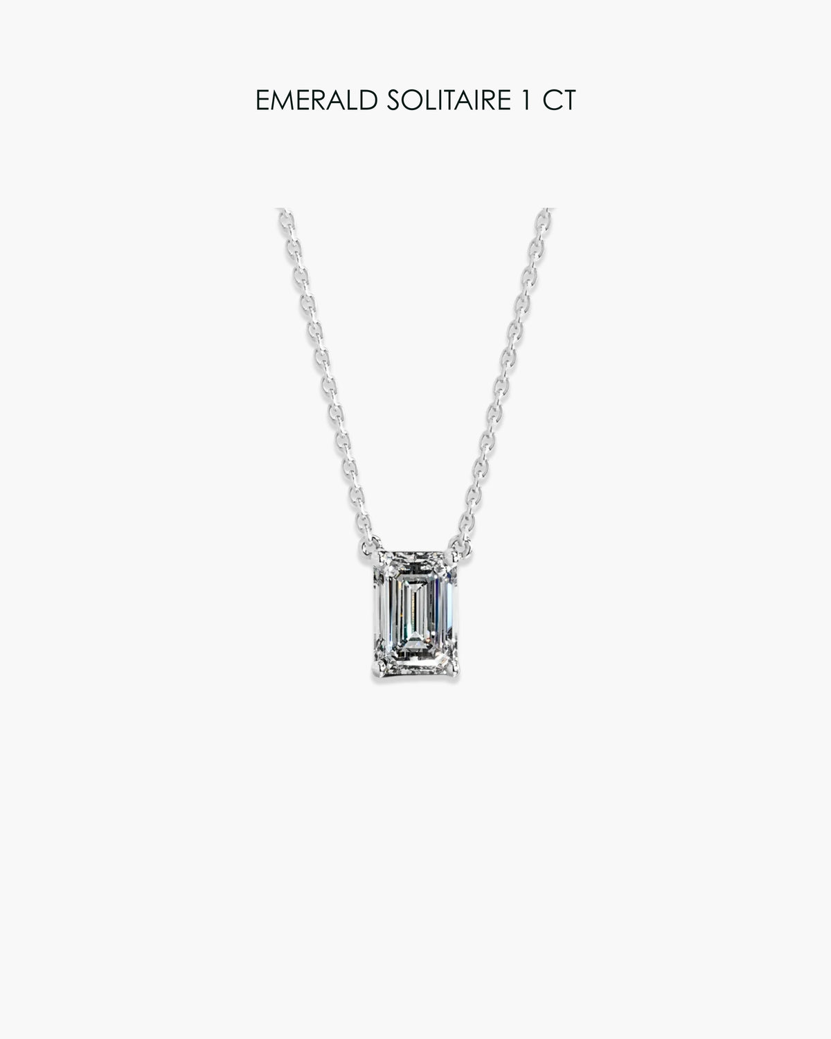Emerald Diamond Pendant 1 Carat