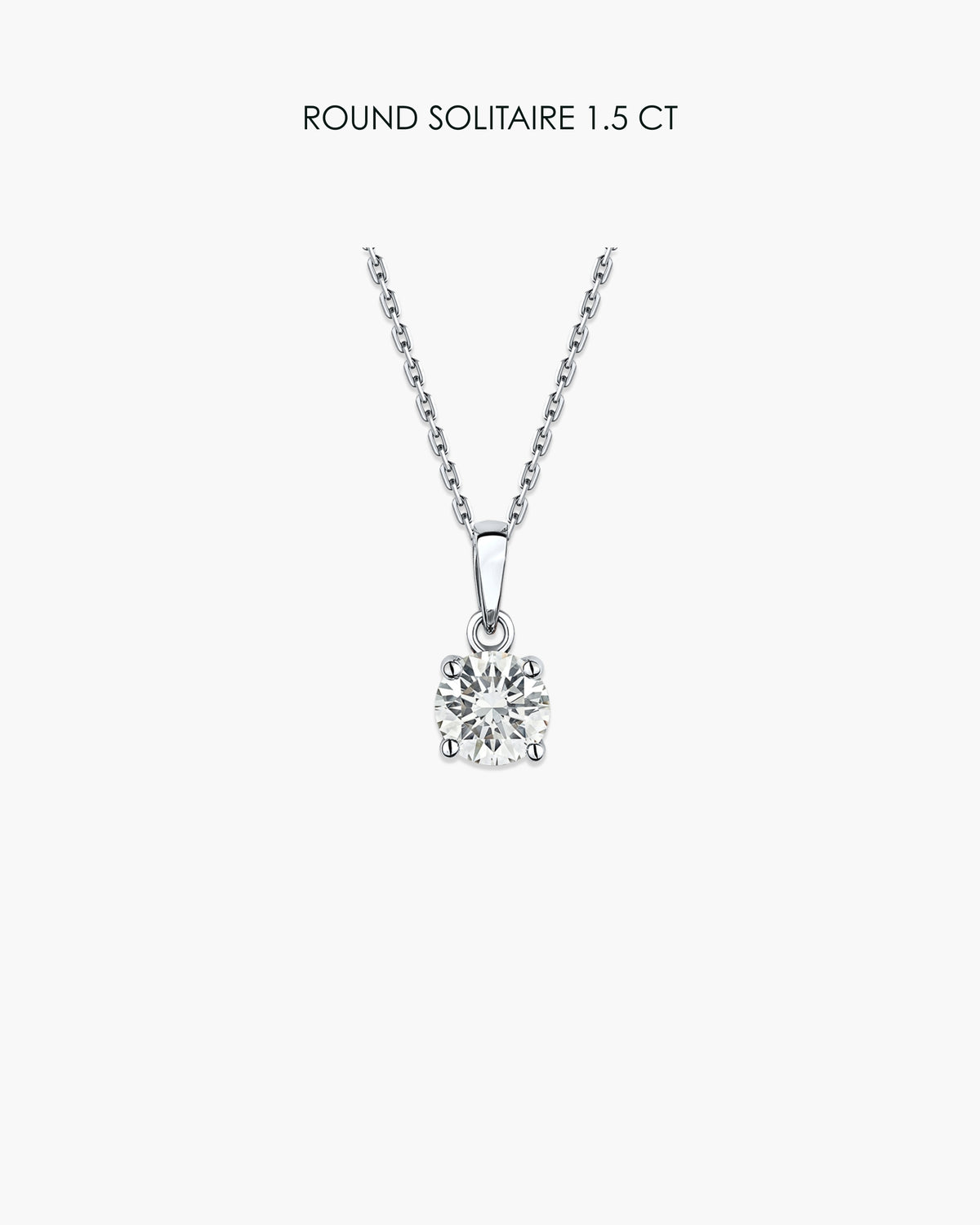 Round Diamond Pendant 1.5 Carat