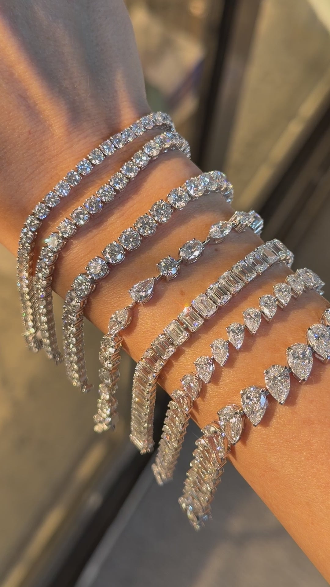 Round Shape Diamond Tennis Bracelet - 8 Carat