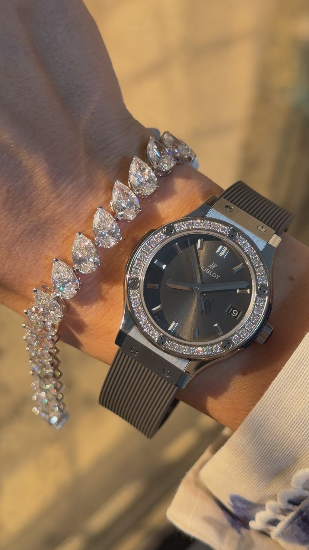 Pear Diamond Tennis Bracelet - 27 Carat