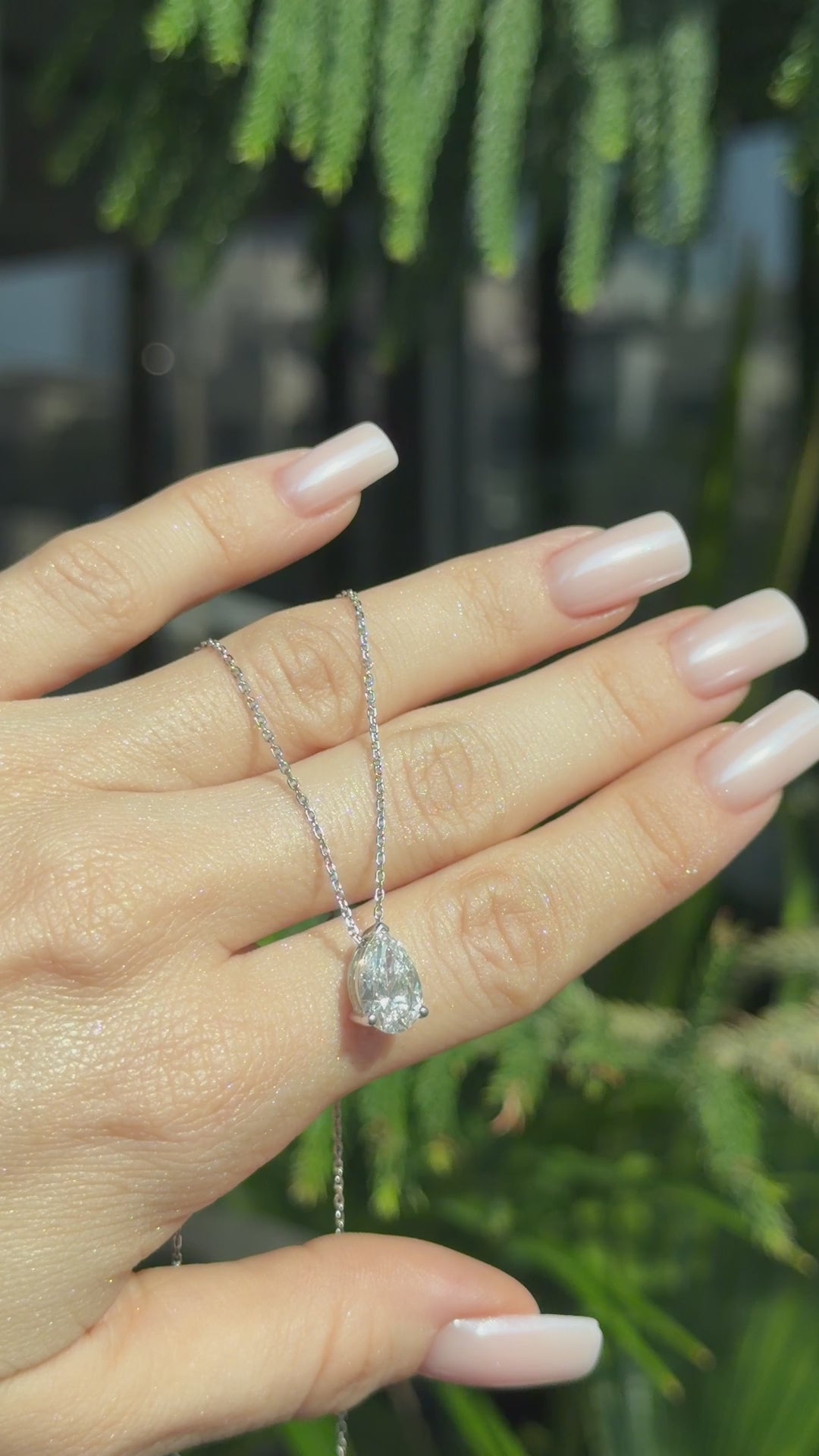 Pear Diamond Pendant 2 Carat