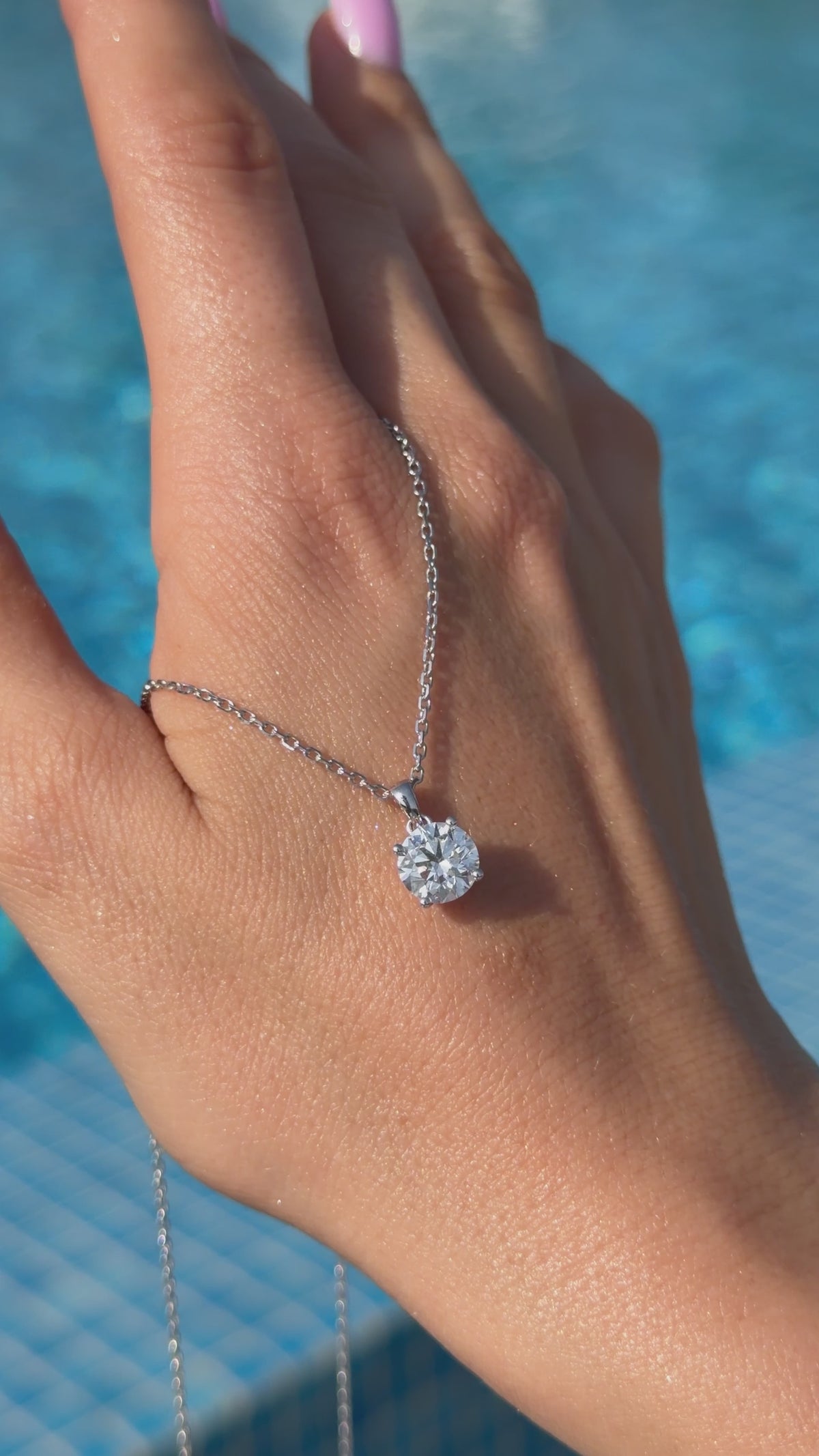 Round Diamond Pendant 1.5 Carat